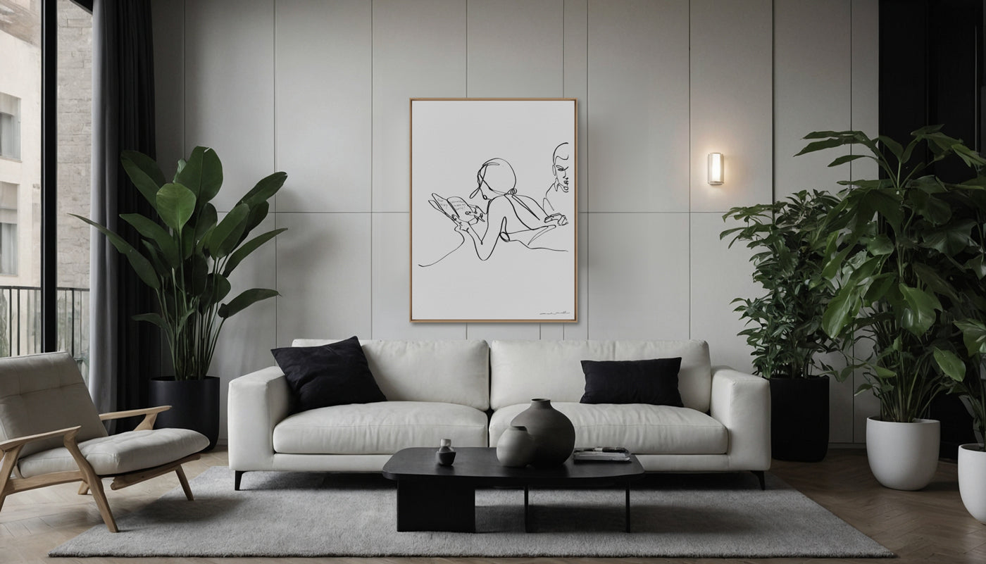 CONNECTION MAKES ME HORNY - Large Canvas